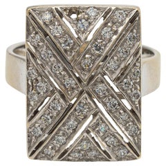 Vintage White Gold and Diamond Ring