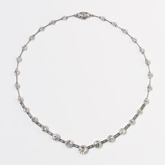 Collier rivière en or blanc et diamants