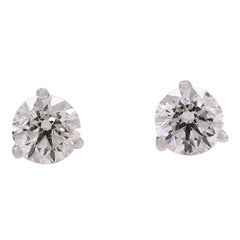 White Gold and Diamond Stud Earrings