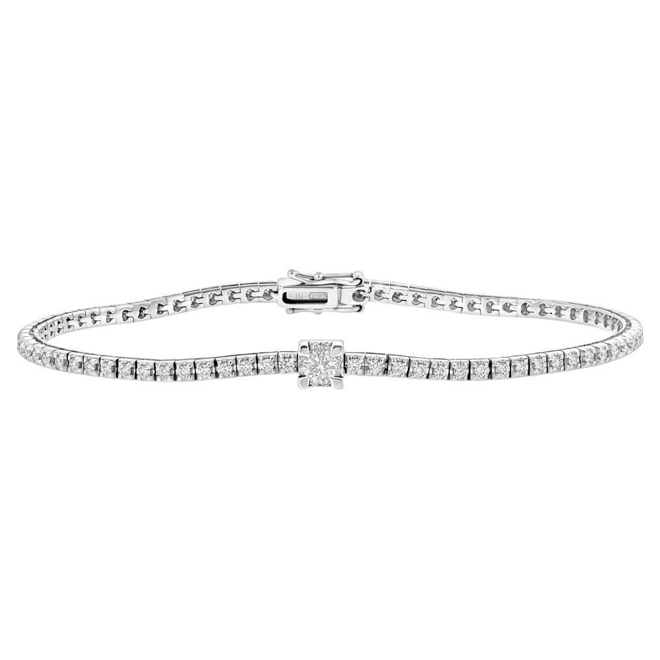 Bracelet tennis en or blanc et diamants avec bracelet en or blanc et diamants W