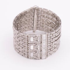 White Gold and Diamond Twelve Strand Bracelet