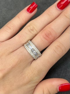 White Gold and Diamond Wedding Band, 1.60 ct