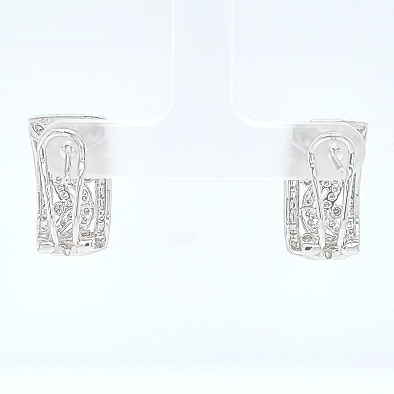 9ct White Gold 0.08ct Diamond Huggie Earrings main image 0