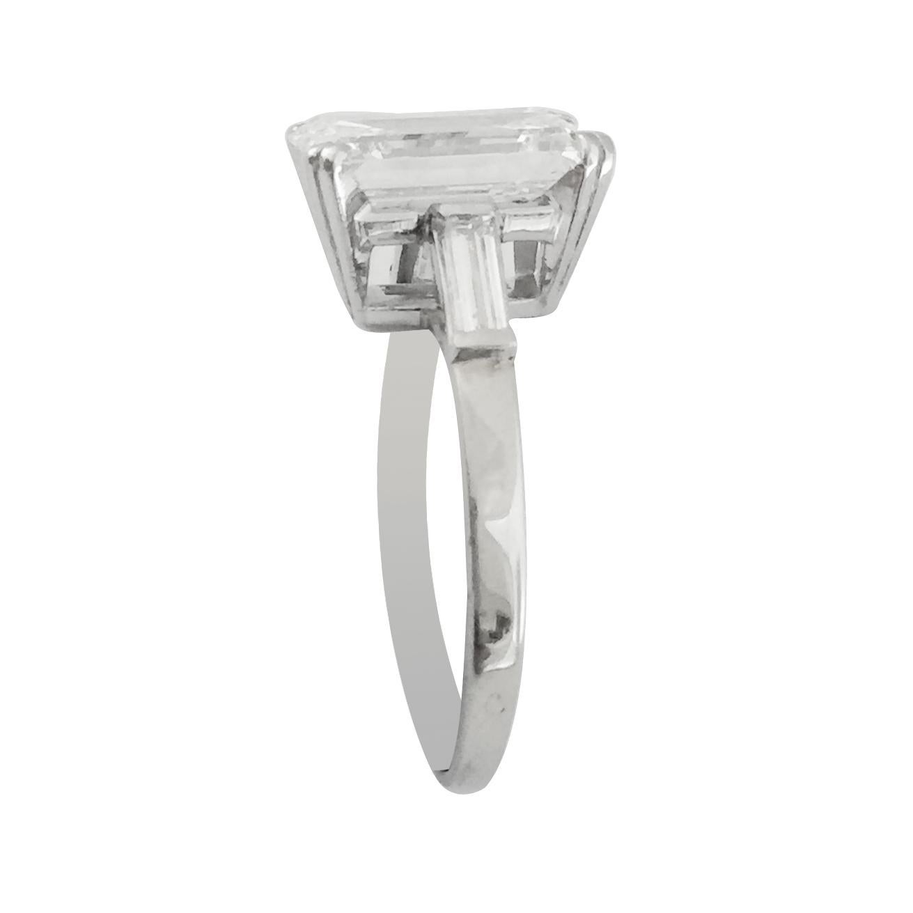 5 carat emerald cut diamond ring