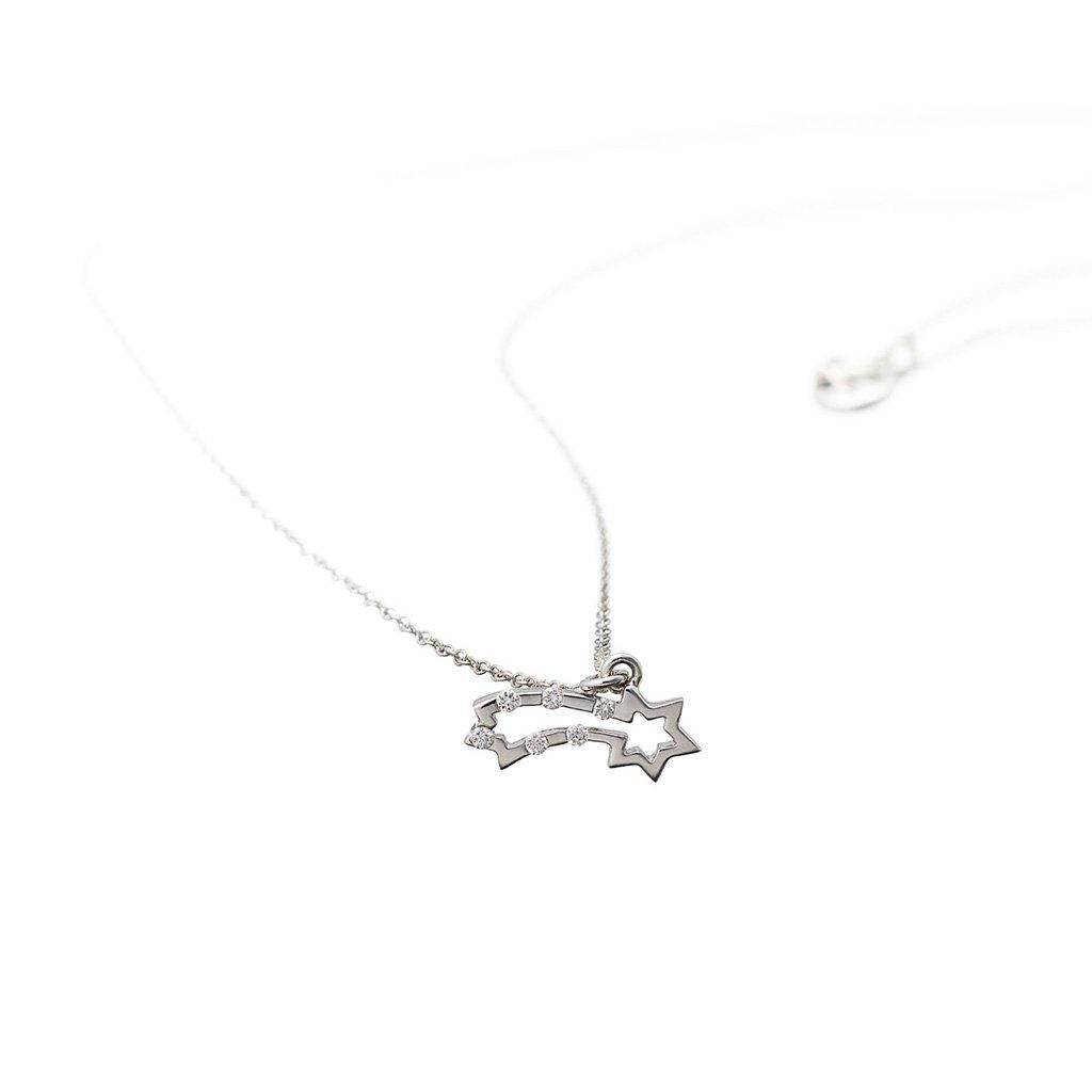 White Gold  andWhite Diamonds Christmas Star Pendant For Sale