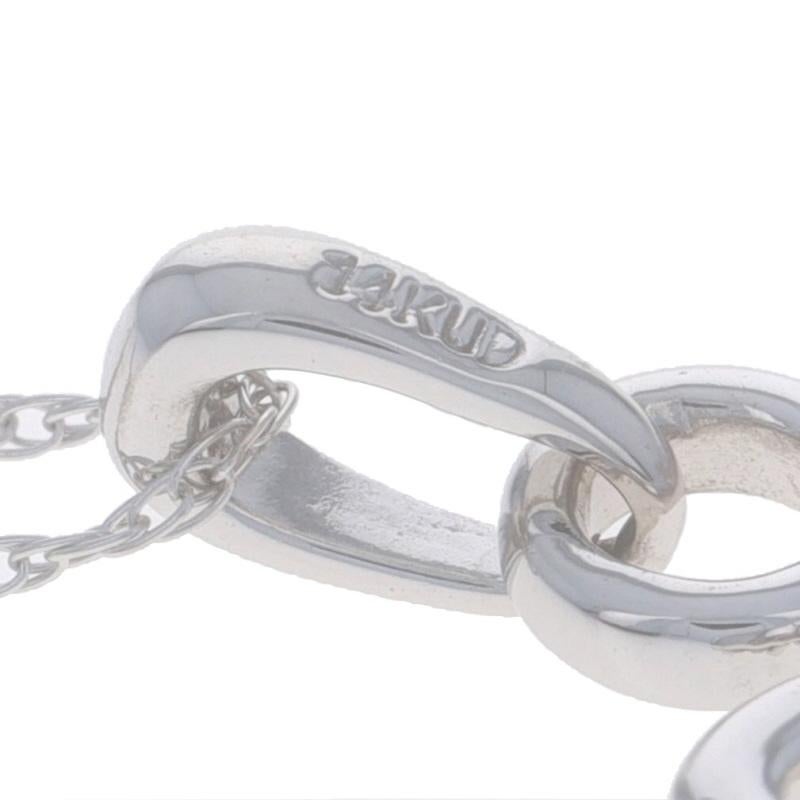 Collana con ciondolo a forma di angelo in oro bianco da 18