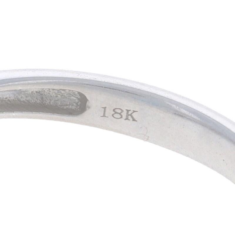 Anello cocktail con diamante e acquamarina in oro bianco - 18k Cushion 4.71ctw in vendita 1