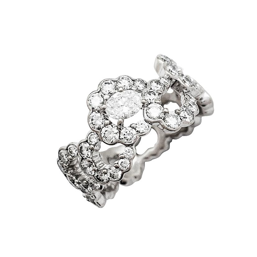 A Dior band ring, 18Kt white gold, 