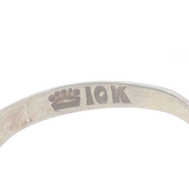 Anello a treccia in oro bianco Art Deco per bambini 18k SZ 1 in vendita 1