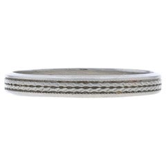 Weißgold Art Deco Geflecht Kinderband 18k Seil Ring SZ 1