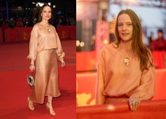 Botanical Contemporary Pendant Necklace with Diamonds