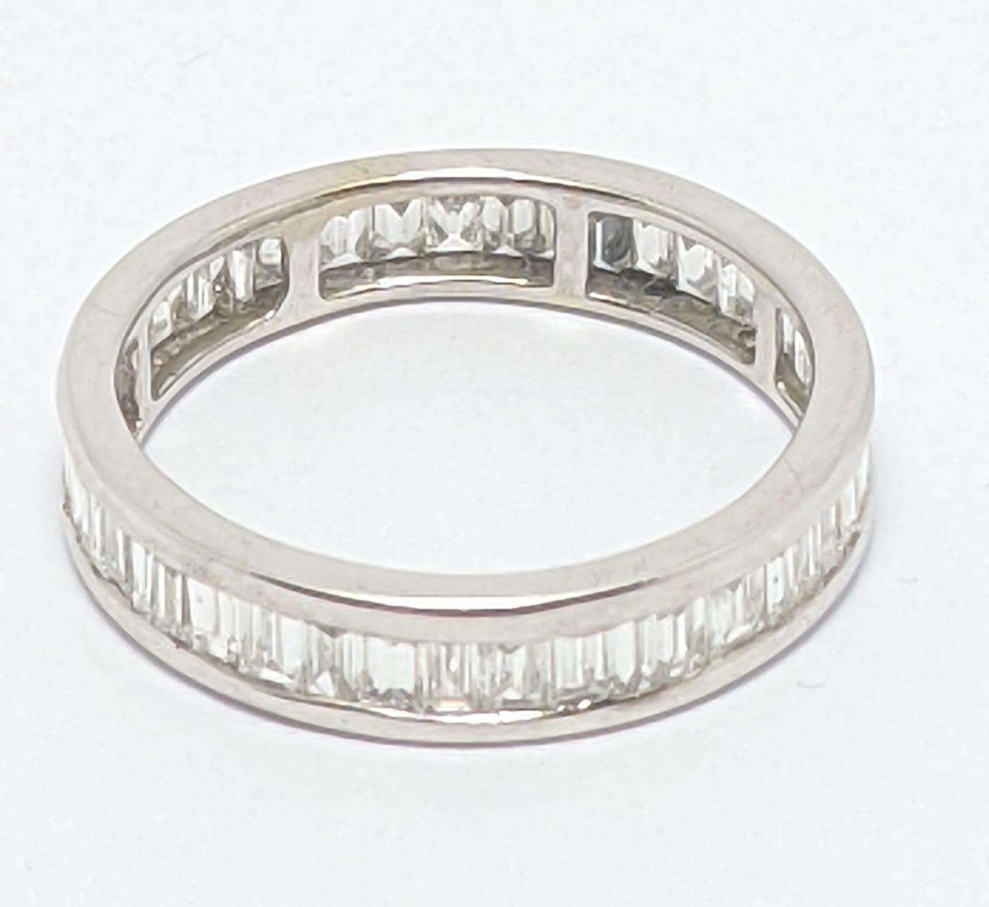 White Gold Baguette Cut Diamond Eternity Ring 1