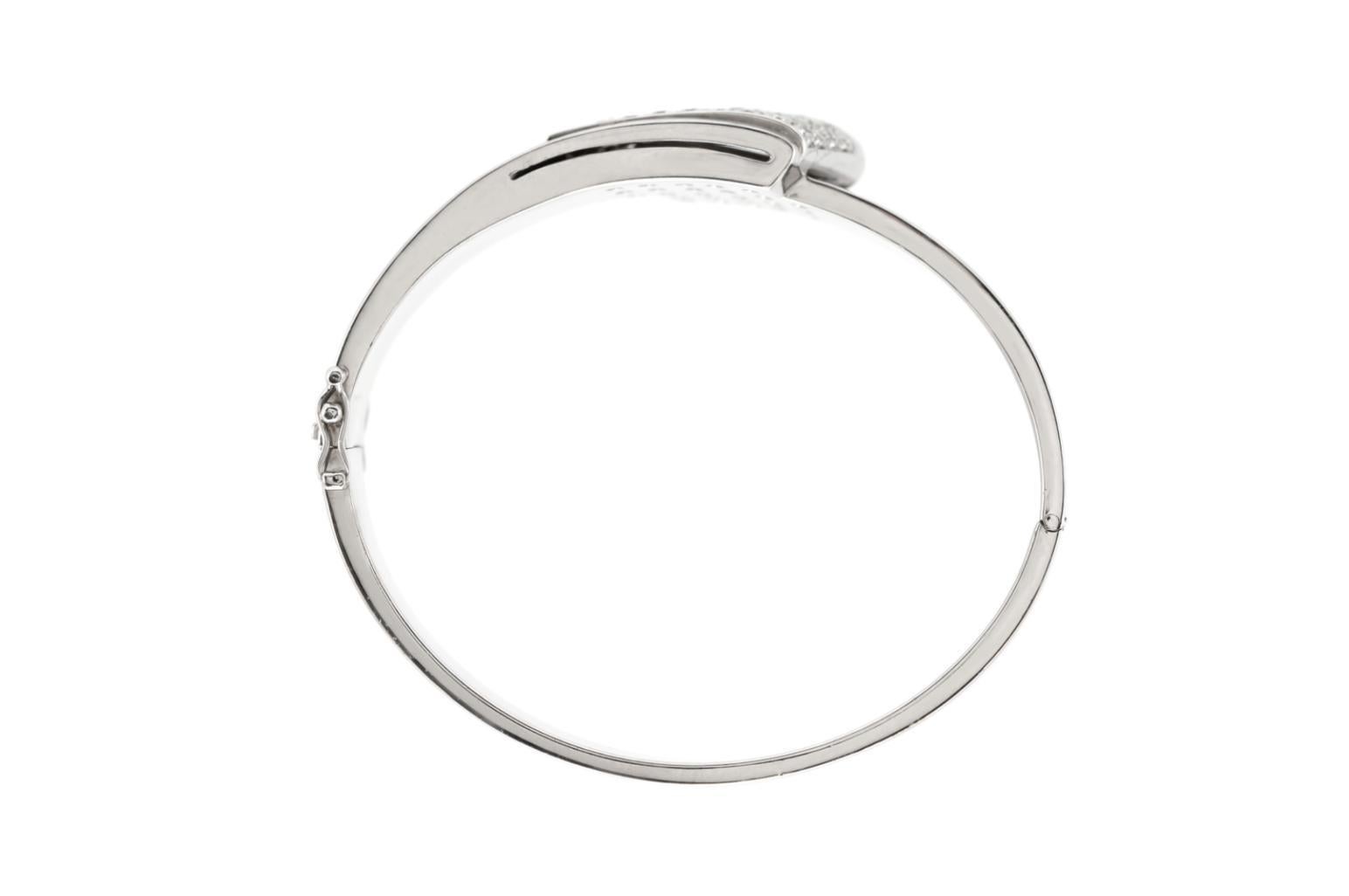 Weißgold-Armspange mit 2,00 Karat Diamanten Damen im Angebot