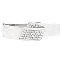 Bracciale Bangle in oro bianco con 2,00 carati di diamanti