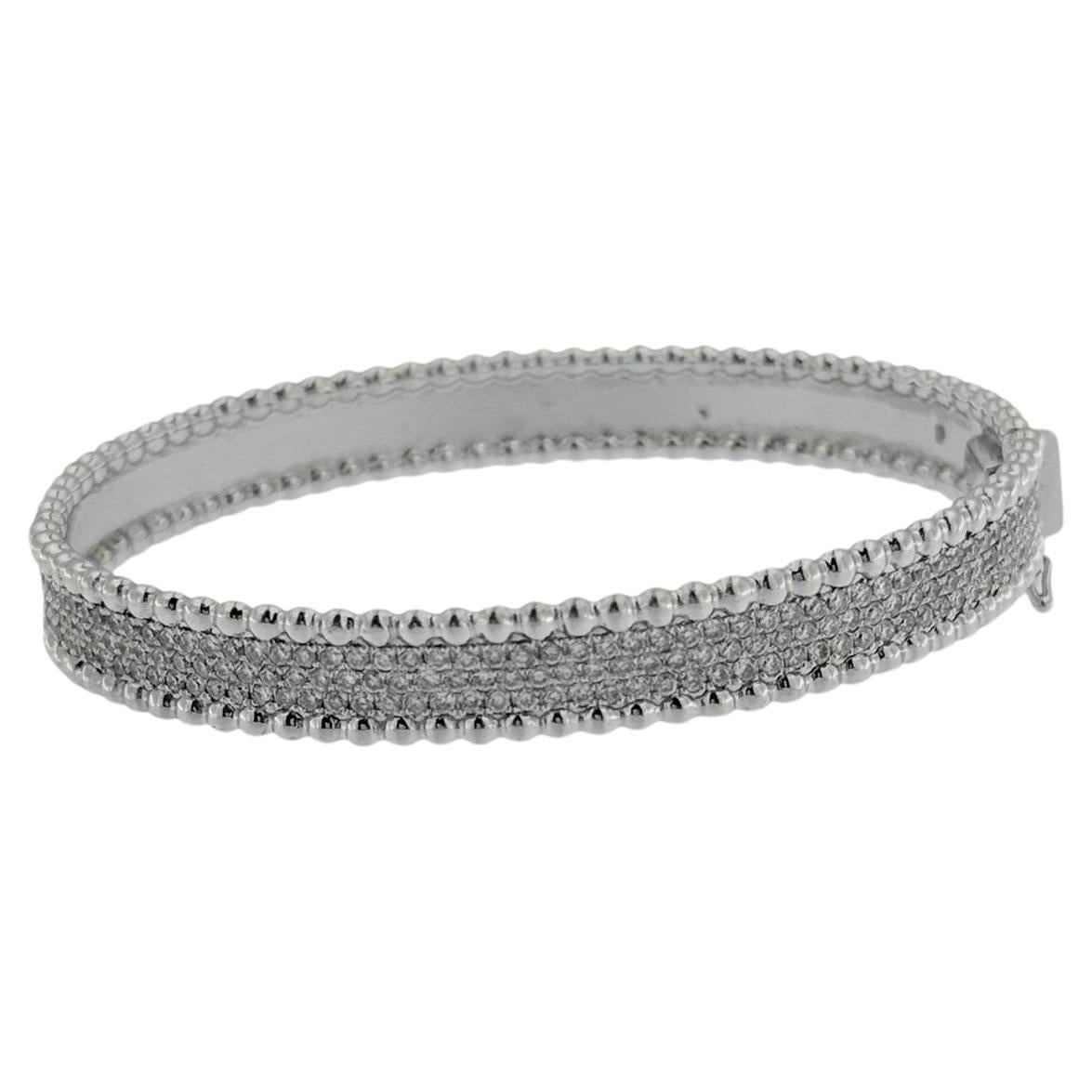 Bracciale Bangle in oro bianco con diamanti
