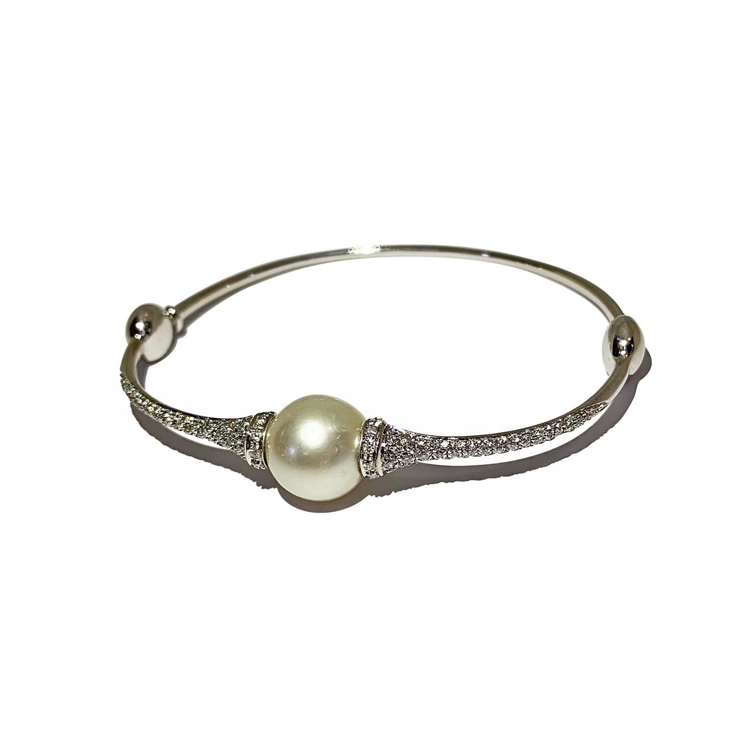 white pearl gold bangles