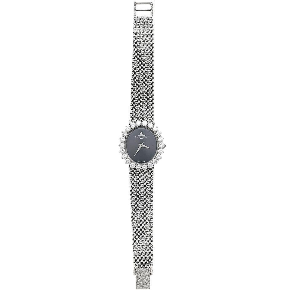 Modern White Gold Baume & Mercier Watch, Diamonds