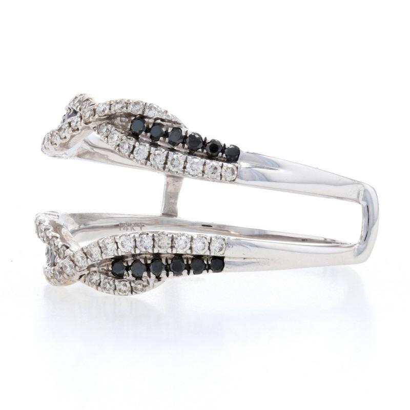 Weißgold Schwarzer Diamant Enhancer Ehering 14k .50ctw Jacke Ring Treated im Zustand „Hervorragend“ im Angebot in Greensboro, NC