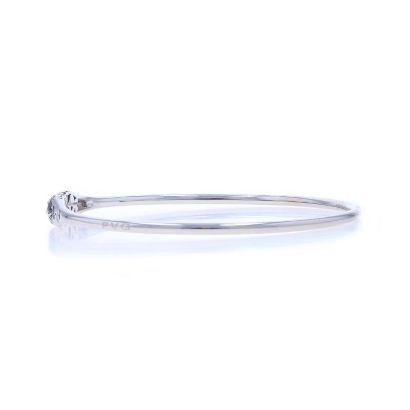 Bracciale in oro bianco con diamanti neri Negative Space 6 1/2