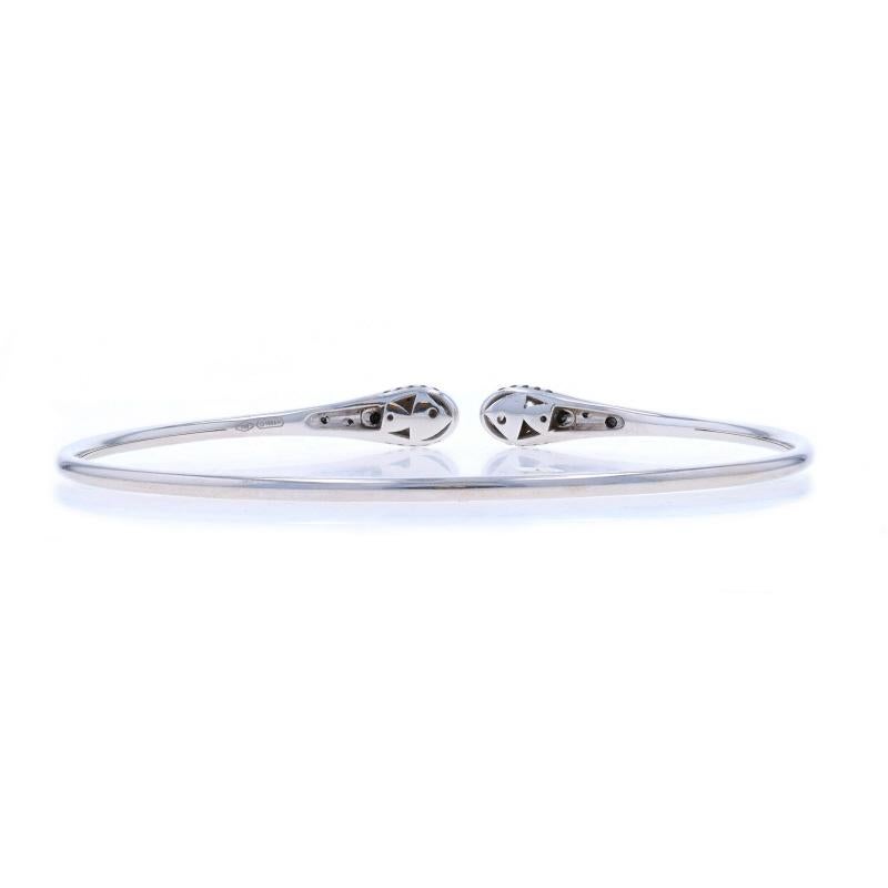 Donna Bracciale in oro bianco con diamanti neri Negative Space 6 1/2