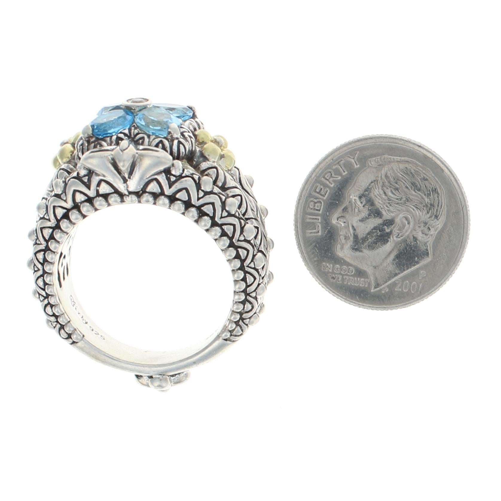 Anillo Corazón Diamante Blanco y Negro Oro Blanco, 10k Brillante Redondo .30ctw Corte redondo en venta