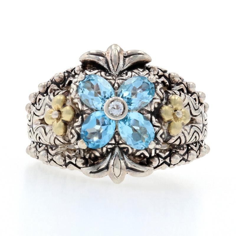 Anillo Corazón Diamante Blanco y Negro Oro Blanco, 10k Brillante Redondo .30ctw en Excelente estado para la venta en Greensboro, NC