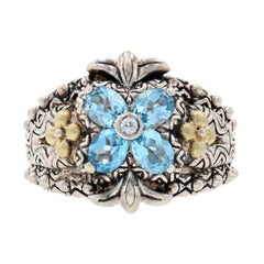 White Gold Black & White Diamond Heart Ring, 10k Round Brilliant .30ctw