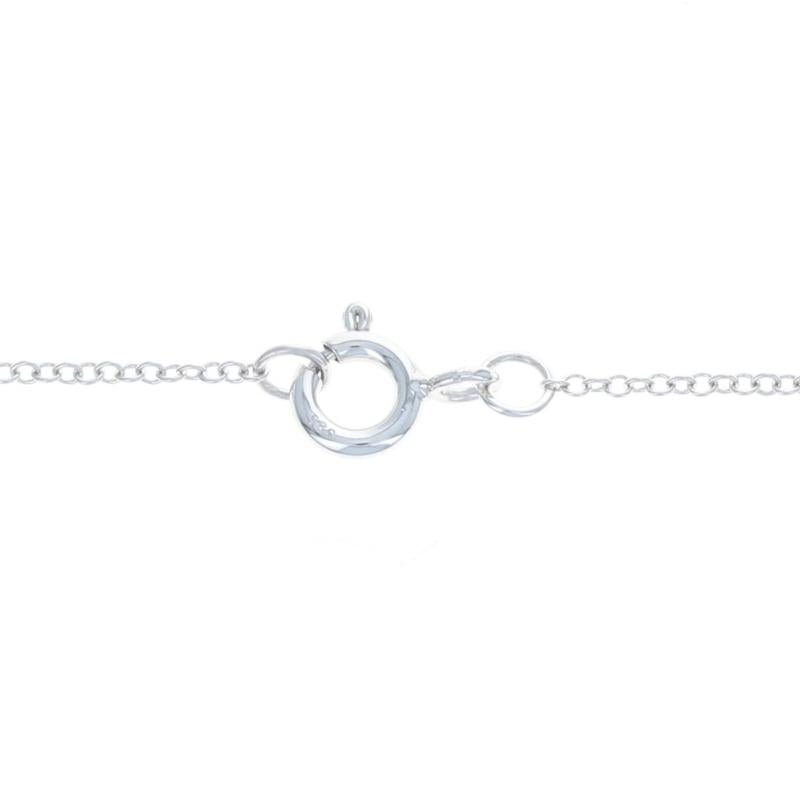 White Gold Blue Topaz & Diamond Halo Necklace 14k Rose Cabochon.46ctw Adjustable For Sale 2