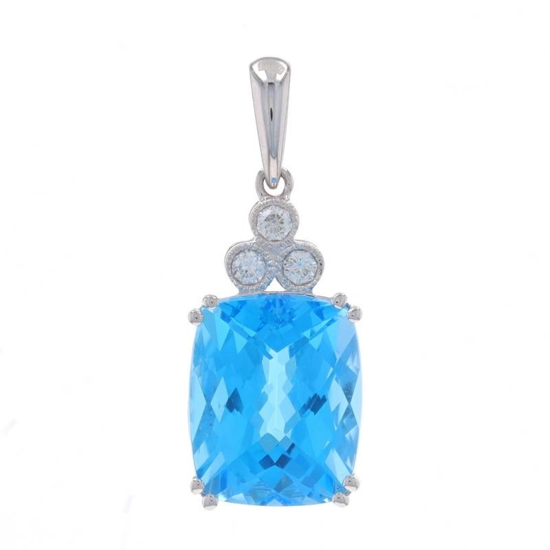 Contenuto del metallo: Oro bianco 14k

Informazioni su A. Stone

Topazio naturale
Trattamento: Miglioramenti di routine
Carati: 3,90ct
Taglio: Cuscino a scacchiera
Colore: blu

Diamanti naturali
Carati: .08ctw
Taglio: Rotondo brillante
Colore: