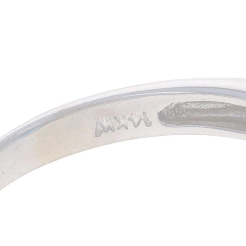 Anello in oro bianco con diamanti e topazio blu - 14k Pear 14,31ctw in vendita 2