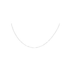 White Gold Box Chain Necklace 18" - 14k