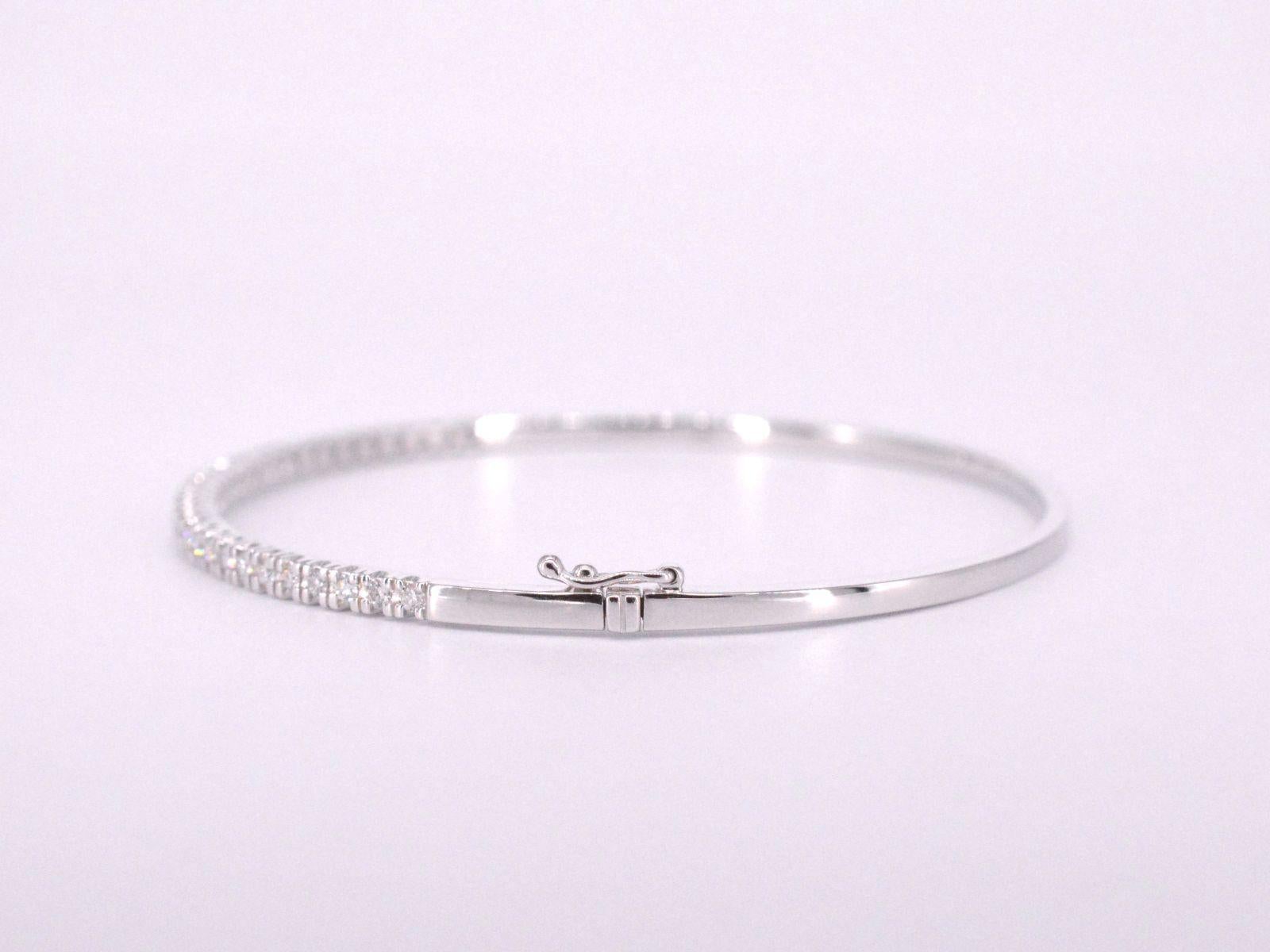 White Gold Bracelet with Diamonds In New Condition For Sale In AMSTELVEEN, NH
