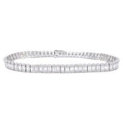 White Gold Bracelet with Fully Set with Diamonds 4.50 Carat