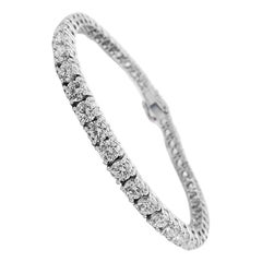 White Gold Brilliant Cut Tennis Bracelet, Ref 10.92 Carat