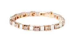 Brown 16, 08ct & White Diamond Bracelet