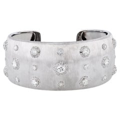 White Gold Buccellati Diamond Estate Cuff Bracelet