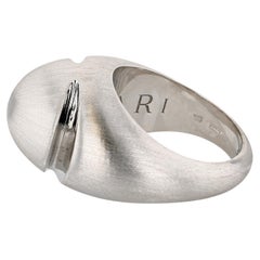 Anello Bulgari con cabochon in oro bianco