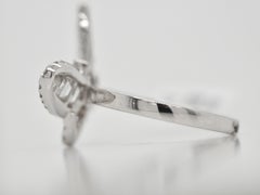White Gold Butterfly Diamond Ring in 18 Karat White Gold
