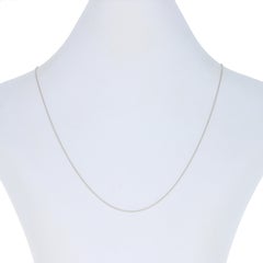 Chaîne collier câble réglable en or blanc 14k