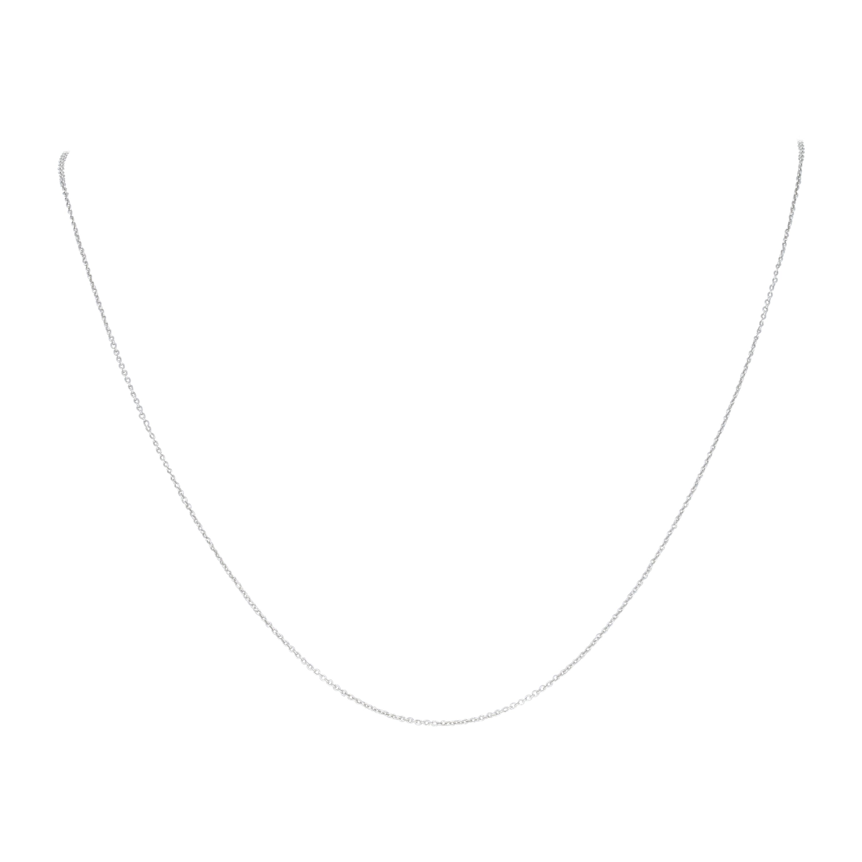 Collar Cadena Portacable Oro Blanco - 14k Largo Ajustable