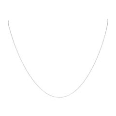 Chaîne collier câble réglable en or blanc 14k