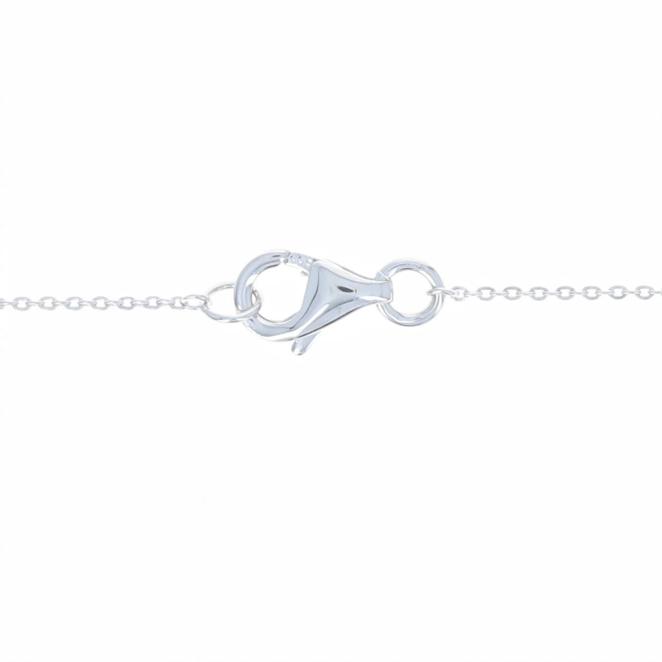 Women's White Gold Cable Chain Necklace, 14 Karat Lobster Claw Clasp Adjustable Length