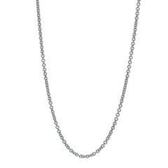 White Gold Cable Chain Necklace 16" 14k