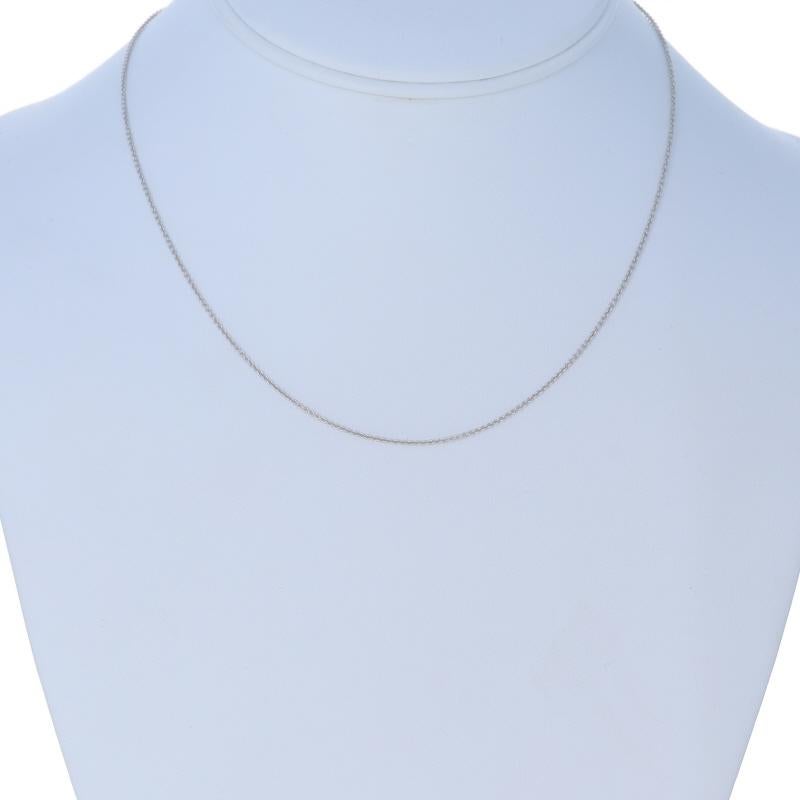 Collana a catena con cavo in oro bianco da 16