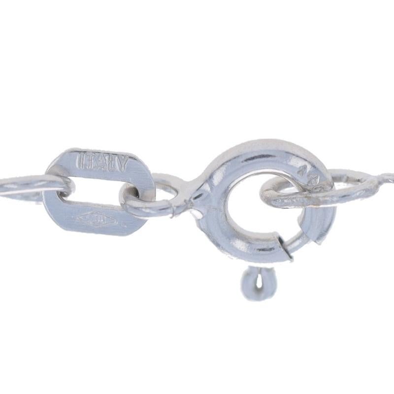 Collana a catena con cavo in oro bianco da 16