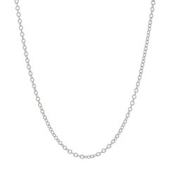 White Gold Cable Chain Necklace 17 3/4" - 14k
