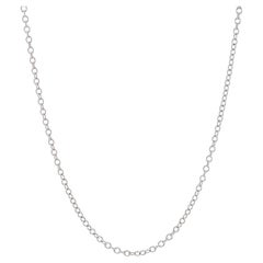 White Gold Cable Chain Necklace 17 3/4" - 14k
