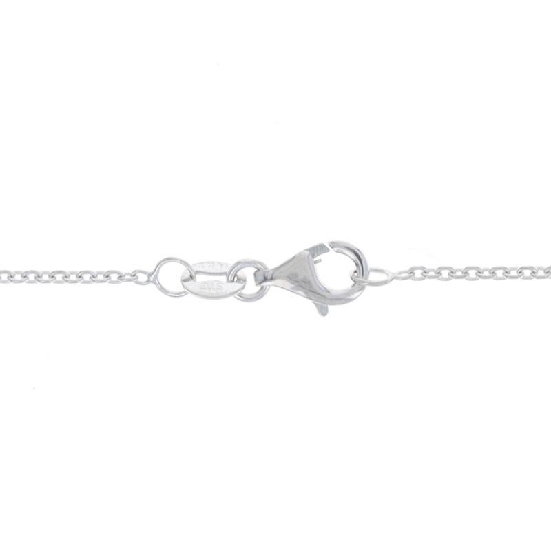 White Gold Cable Chain Necklace 18 1/4