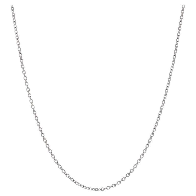 White Gold Cable Chain Necklace 18 1/4" - 14k