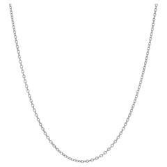 White Gold Cable Chain Necklace 18 1/4" - 14k